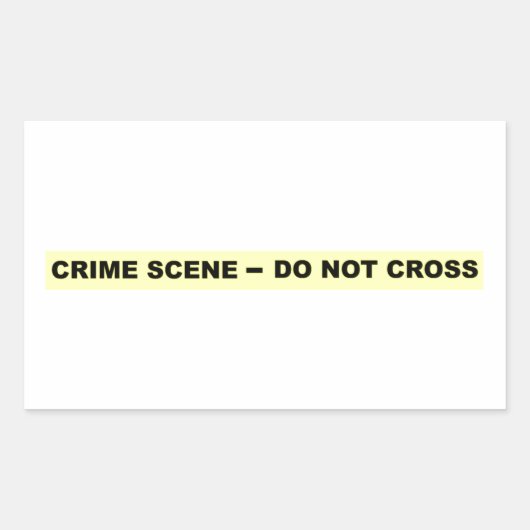 Crime Scene - niet dwars Rechthoekige Sticker (Voorkant)