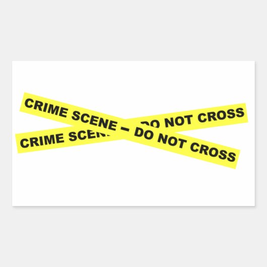 Crime Scene - niet dwars Rechthoekige Sticker (Voorkant)