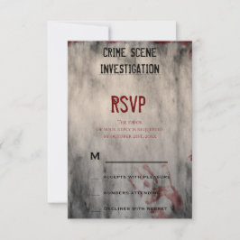 Crime Scene-onderzoek RSVP Kaartje