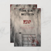 Crime Scene-onderzoek RSVP Kaartje (Voorkant / Achterkant)