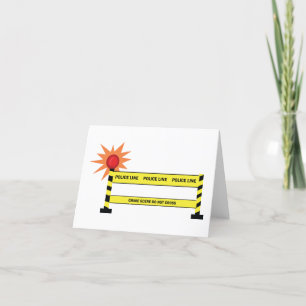 Crime-scène politie bedankkaart