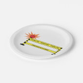 Crime-scène politie papieren bordje (Gekanteld)