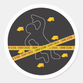 Crime Scene Ronde Sticker