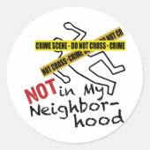 Crime Scene Ronde Sticker (Voorkant)