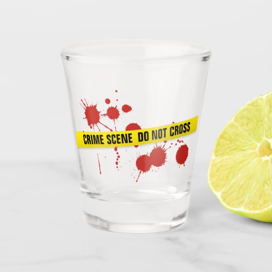 Crime Scene Shot Glas (Voorkant)