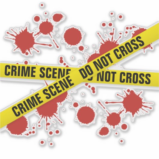Crime Scene Sticker (Voorkant)