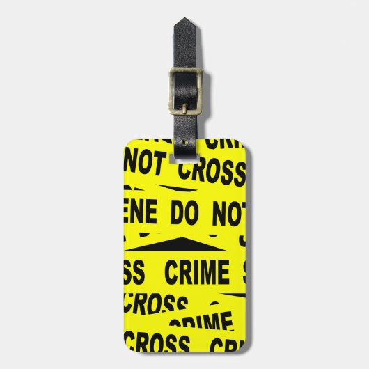 Crime Scene-tape Bagagelabel (Voorkant verticaal)