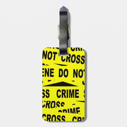 Crime Scene-tape Bagagelabel (Achterkant verticaal)