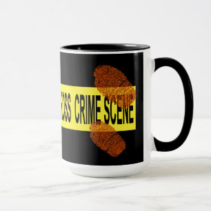 Crime Scene Tape met Bloody Fingerprint Mok