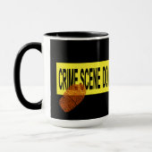 Crime Scene Tape met Bloody Fingerprint Mok (Links)