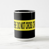 Crime Scene Tape met Bloody Fingerprint Mok (Midden)