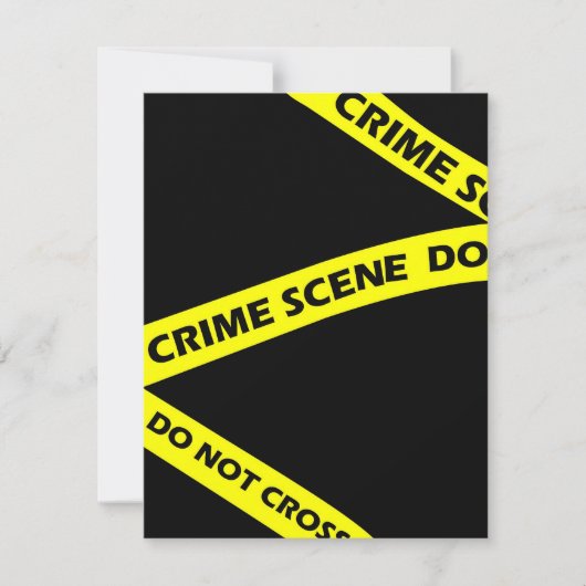 Crime Scene Tape Murder Mystery Party Invitation Kaart (Voorkant)
