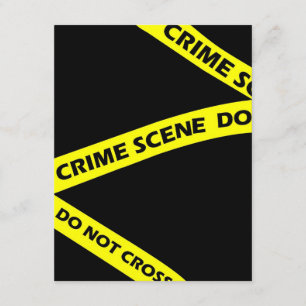 Crime Scene Tape Murder Mystery Party Invitation Kaart