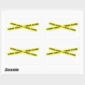 Crime Scene-tape Rechthoekige Sticker (Vel)