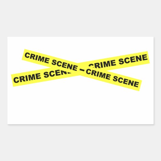 Crime Scene-tape Rechthoekige Sticker (Voorkant)