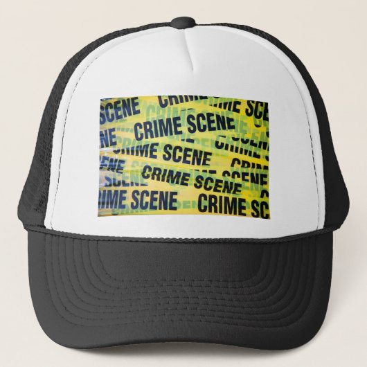 Crime scene tape trucker pet (Voorkant)