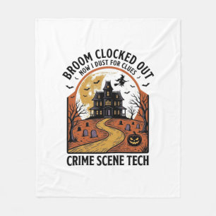 Crime Scene Technician T-shirt Grappig Halloween S Fleece Deken