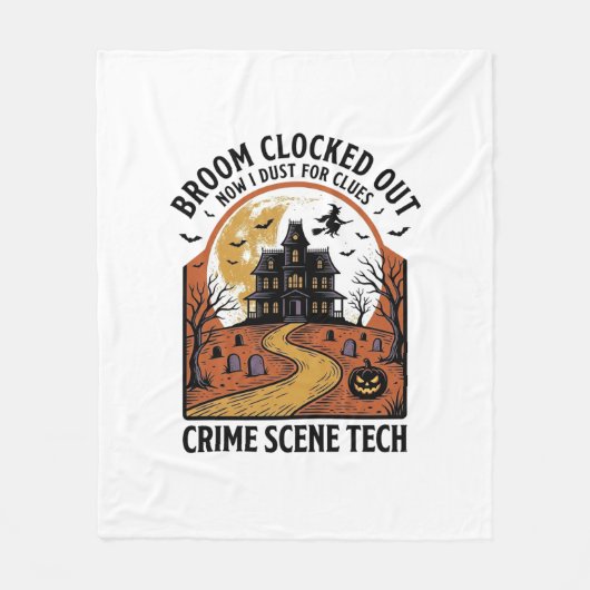 Crime Scene Technician T-shirt Grappig Halloween S Fleece Deken (Voorkant)