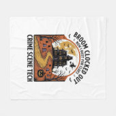 Crime Scene Technician T-shirt Grappig Halloween S Fleece Deken (Voorkant (Horizontaal))
