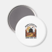 Crime Scene Technician T-shirt Grappige Halloween Magneet (Voorkant / Achterkant)