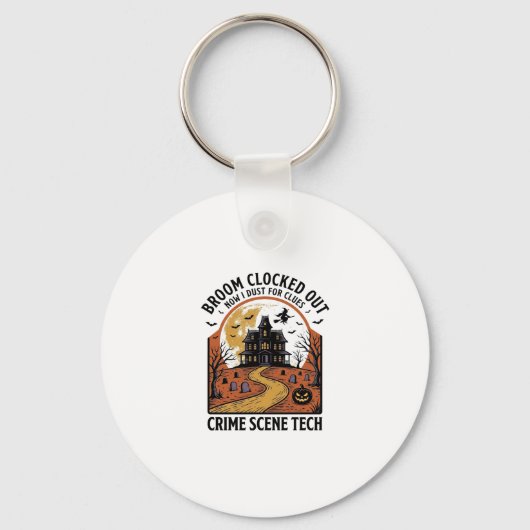 Crime Scene Technicus T-shirt Grappig Halloween Sp Sleutelhanger (Voorkant)