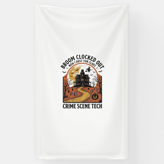 Crime Scene Technicus T-shirt Grappig Halloween Sp Spandoek (Verticaal)