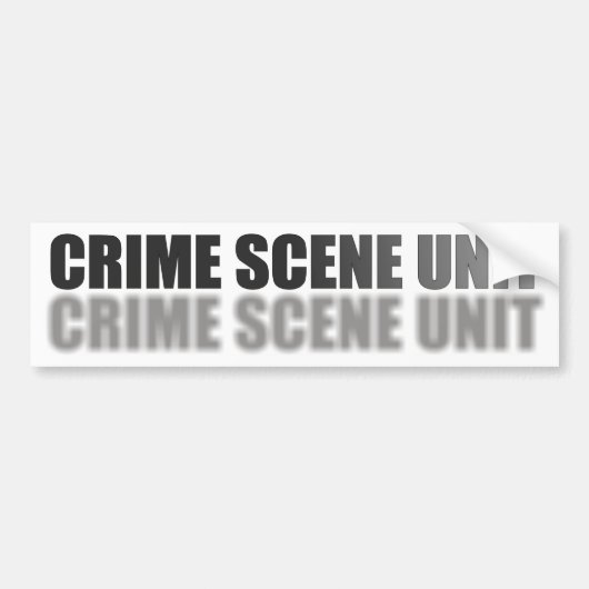 CRIME SCENE UNIT BUMPERSTICKER (Voorkant)