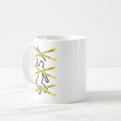 Crime Scene Victime geïnspireerd op Murder Mystery Koffiemok (Voorkant links)