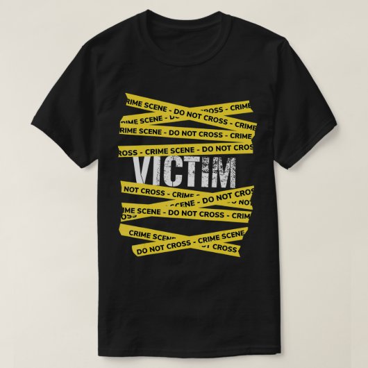 Crime Scene Victime geïnspireerd op Murder Mystery T-shirt (Design voorkant)