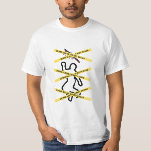 Crime Scene Victime geïnspireerd op Murder Mystery T-shirt