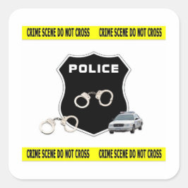 Crime Scene Vierkante Sticker