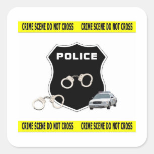 Crime Scene Vierkante Sticker
