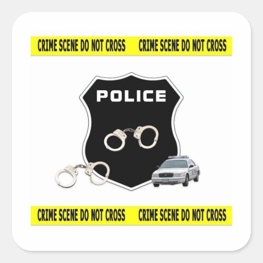 Crime Scene Vierkante Sticker (Voorkant)