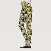 Crime scène, waarschuwend grappig design. leggings (Links)