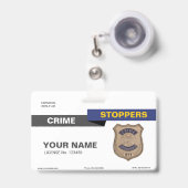 Crime Stoppers-badge Badge (Voorkant met intrekbare clip)