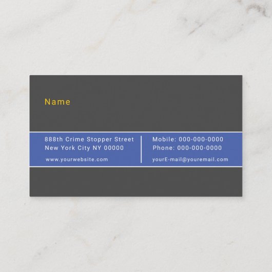 Crime Stoppers Visitekaartje (Achterkant)