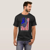 Crime Victims Rights Awareness American Flag Blue  T-shirt (Voorkant volledig)