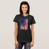 Crime Victims Rights Awareness American Flag Blue  T-shirt (Voorkant volledig)