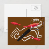 Crime writer - rode haring briefkaart (Voorkant / Achterkant)