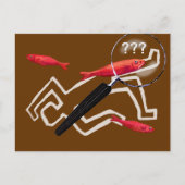 Crime writer - rode haring briefkaart (Voorkant)