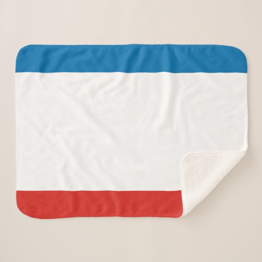 Crimea Flag Sherpa Deken (Voorkant (horizontaal))