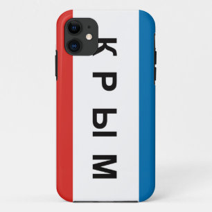 crimea region flag cyrillic country text name iPhone 11 hoesje