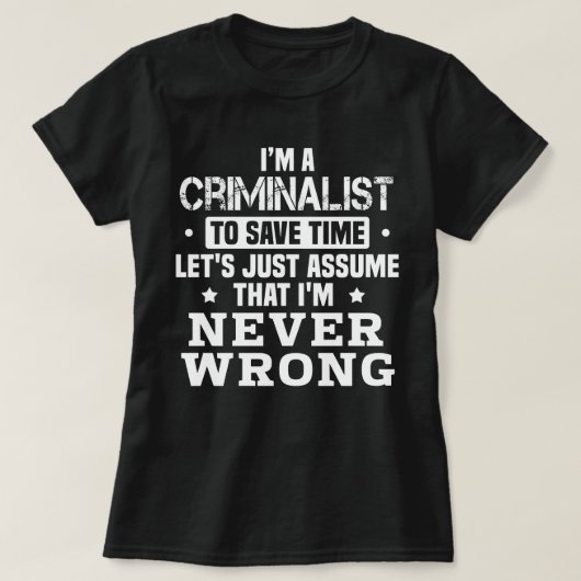 criminalistisch t-shirt (Design voorkant)