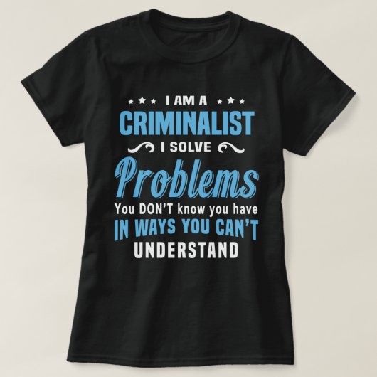 criminalistisch t-shirt (Design voorkant)