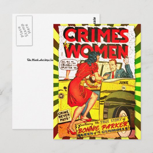 Criminaliteit door vrouwen #1 Hoesje van het strip Briefkaart (Voorkant / Achterkant)