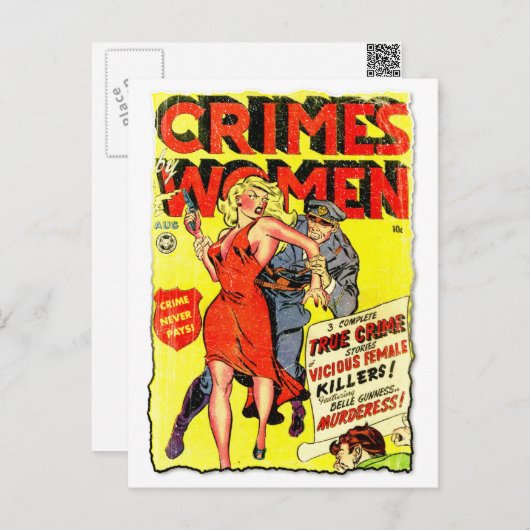 Criminaliteit door vrouwen #2 Hoesje van het strip Briefkaart (Voorkant / Achterkant)