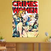 Criminaliteit door vrouwen Jailbreak  komieken Canvas Afdruk (Insitu (Woonkamer))