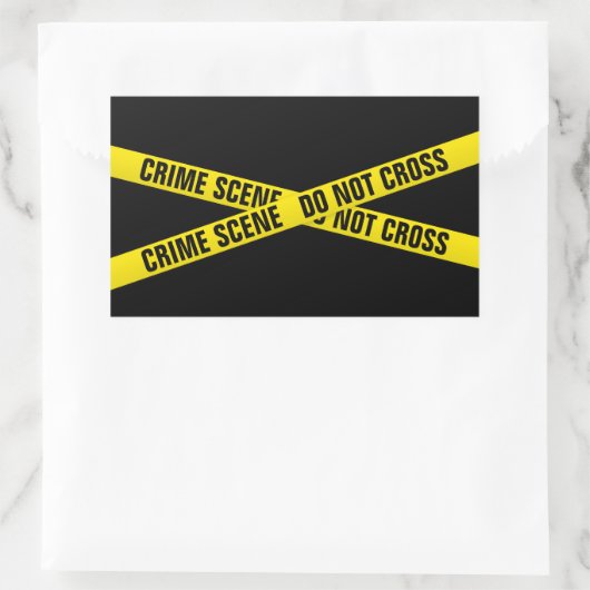 Criminaliteitscène Rechthoekige Sticker (Tas)