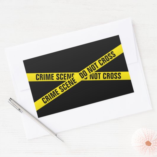 Criminaliteitscène Rechthoekige Sticker (Envelop)
