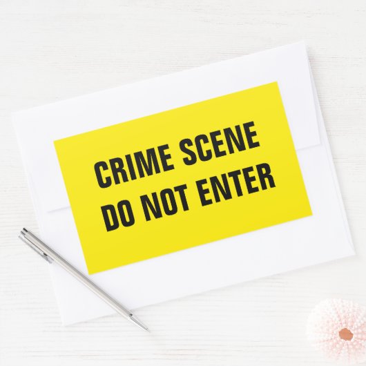 Criminaliteitscène Rechthoekige Sticker (Envelop)